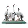 Lladrò LLADRO' Scultura Gruppo di Gru Edizione Limitata 45x22cm Porcellana
