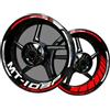 AnoleStix Adesivi riflettenti in vinile per bordo di cerchi da moto, adesivi kit per Yama&ha MT10SP, strisce cerchioni moto complete per 2 ruote cerchi da 17 (bianco lucido)
