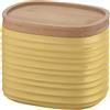 Guzzini Tierra Barattolo S plastica riciclata e Bamboo giallo mostarda cod.181801206