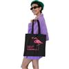REPUBLIC OF CALIFORNIA ARCTT043-BK Tote Bag singolo e pronto a Flamingle - Borsa in cotone divertente e colorato per single,nero, Nero, 38 X 42 CM, Utility