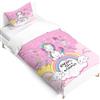 AVJWWD Set di Biancheria da Letto per Bambini, in Microfibra, con Motivo a Unicorno, con Stampa 3D, 3 Pezzi, con Chiusura a Strappo, Morbido per Ragazze (C, 120x150cm)