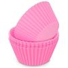 MoNiRo, set di 5 pirottini in silicone per muffin, colore rosa, riutilizzabili