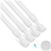 HOTUT 4 Pezzi Bastone per Tenda Estensibile, Bastone per Tenda da Doccia per Bagno 30-50cm, Metallo, Fissaggio Senza Trapano né Viti, Astine a Pressione, Utilizzato Come Asta per Tende/Diy Ripiano