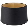 QAZQA rond schuin katoen - Paralume Moderno - luce - Ø 400 mm - Nero - Moderno -