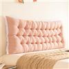 GeRRiT Grande cuscino per testiera del letto, cuscino di supporto lungo per lettura, per letto matrimoniale, king size, cuscino lombare a cuneo seduto nel letto (rosa, 120 cm)