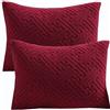 ZZDZW Federe Cuscini Divano 80x80 Set 2 Copri Federa Cuscino 50x80 60x80,Copricuscino 50x50 Con Cerniera,Federe Moderne Per Camera Da Letto Divano Decorativo Velluto A Coste(Date Red,30x50 cm Set of 2)