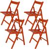 ARANAZ S.L. MANUFACTURAS DE LA MADERA Sedia Pieghevole, Faggio, Arancione, 43x47x79
