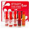 I LOVE SPICY Start the Fire Set da Viaggio - 5 x 20 ml Salse Piccanti Artigianali Fermentate - Kit Degustazione Tascabile - Confezione Regalo per BBQ e Amanti del Piccante