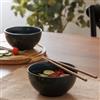 DEGHI Ciotola rotonda 15 cm in ceramica verde con 2 bacchette stile orientale