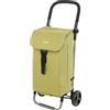 Carlett Carrello della Spesa a 4 Ruote Pieghevole con Borsa Estensibile e Rimovibile 60 L/25 kg, Tasca Posteriore, Manico Regolabile, Leggero e Resistente, Lite Style, Colore Verde