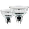 Eglo LED GU5,3 set di 2 lampadine, 2 spot con riflettore da 5,2 Watt ciascuna (equivalente a 50 Watt), 450 Lumen, illuminante bianco caldo, 2700k, lampadina MR16, Ø 5 cm