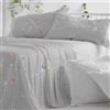 Burrito Blanco Set di Lenzuola, Cotone, Grigio, Ancho de 135