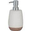 Sealskin Braid Dispenser per Sapone Liquido, Ceramica, Sabbia, 8,3 x 8,3 x 16,5 cm