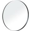 DRW 72165 Specchio da Parete Rotondo in Metallo Nero, Medidas: 100x100x3cm