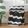 Sassy B Waves Coperta reversibile, 200 x 240 cm, colore: Nero/Bianco