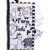Cutties and Giggles Set di libri interattivi in tessuto per bambini, racconti di animali con code testurizzate, primi libri educativi per neonati e bambini piccoli (code di fattoria bianche e nere)