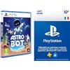 Playstation 5 - Astrobot - Golden Joystick Winner + PlayStation Store Gift Card 10 EUR | PSN Account italiano | PS5/PS4 Codice download