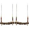 Myqqhbs 2 Pack Altalena per Uccelli di Pollo in Legno Naturale Altalena Giocattoli Altalena in Legno per Pulcino, Accessori per Pollaio Sicuro per Uccelli, Pappagalli