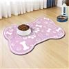 DOTBUY-SHOP Tappetino Sotto Ciotola Cani Assorbente, Forma Osso Tappetini Sottociotola in Diatomite per Gatti Tappeto Sotto Ciotola Asciugatura Rapida Antiscivolo Lavabile (Rosa,60x90cm)