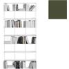 KRIPTONITE libreria da parete KROSSING 100 x H 200 cm - 9x04M10G+64x04T25G