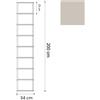 KRIPTONITE libreria da parete KROSSING 34 x H 200 cm - 9x04M03E+32x04T25E