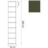 KRIPTONITE libreria da parete KROSSING 34 x H 200 cm - 9x04M03G+32x04T25G
