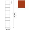 KRIPTONITE libreria da parete KROSSING 34 x H 200 cm - 9x04M03H+32x04T25H