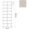 KRIPTONITE libreria da parete KROSSING 67 x H 200 cm - 9x04M06E+48x04T25E