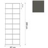 KRIPTONITE libreria da parete KROSSING 67 x H 200 cm - 9x04M06F+48x04T25F