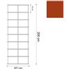 KRIPTONITE libreria da parete KROSSING 67 x H 200 cm - 9x04M06H+48x04T25H