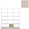 KRIPTONITE libreria da parete KROSSING MAXI H 135 cm con base per appoggio a terra - 1x07B15E+5x07M15E+40x07T26E