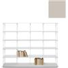 KRIPTONITE libreria da parete KROSSING MAXI H 135 cm con base per appoggio a terra - 1x07B20E+5x07M20E+50x07T26E