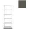 KRIPTONITE libreria da parete KROSSING MAXI H 135 cm con base per appoggio a terra - 1x07B05F+5x07M05F+20x07T26F
