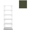 KRIPTONITE libreria da parete KROSSING MAXI H 135 cm con base per appoggio a terra - 1x07B05G+5x07M05G+20x07T26G