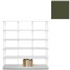KRIPTONITE libreria da parete KROSSING MAXI H 135 cm con base per appoggio a terra - 1x07B15G+5x07M15G+40x07T26G