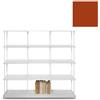KRIPTONITE libreria da parete KROSSING MAXI H 137 cm con base per appoggio a terra - 1x07B15H+4x07M15H+32x07T33H