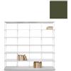 KRIPTONITE libreria da parete KROSSING MAXI H 161 cm con base per appoggio a terra - 1x07B20G+6x07M20G+60x07T26G