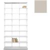 KRIPTONITE libreria da parete KROSSING MIDI 120 x H 203 cm con base per appoggio a terra - 08B12E+8x08M12E+64x08T25E