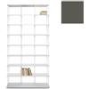 KRIPTONITE libreria da parete KROSSING MIDI 120 x H 203 cm con base per appoggio a terra - 08B12F+8x08M12F+64x08T25F