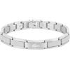 Lacoste Braccialetto a maglie da uomo Collezione STENCIL in Acciaio Inossidabile, Argento (Silver), Taglia Unica