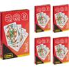 Idena 90271-Gioco dello skat con Mano Francese, 5 Pezzi con 32 ciascuno, per 3-4 Giocatori dai 12 Anni in su, Dimensioni delle Carte Circa 5,9 x 9,1 cm, Multicolore, One Size, 40372-5
