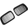 TOTMOX 1 paio di griglie anteriori a rene, griglia anteriore sinistra destra a stecca singola, compatibile con BMW serie 3 E36 1997-1999 nero opaco