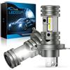 Sycreek Lampadine H4 LED 16000LM Lampada Alogena o Kit di Sostituzione Lampada Allo Xeno,Adatta Fari Abbaglianti/Anabbaglianti per Moto e Auto, Tutto-in-uno IP68 Impermeabile 6500K Bianco,2 Lampadine