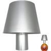 Generico Lampada a bottiglia senza fili, luce a bottiglia di vino senza fili 3 colori lampada da tavolo dimmerabile lampada da tavolo ricaricabile touch per camera da letto, ristorante, bar (Argento)