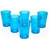 Omada Design Set di 6 Bicchieri bar, per Cocktail, da bibita o long drink 42,5 cl, altezza 12,5 cm in plastica, infrangibili, impilabili forma ottagonale e lavabili in lavastoviglie linea Unglassy