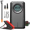 Huachuang Avviamento batteria auto, alimentatore portatile multifunzionale da 12000 mAh, avviamento auto con compressore, 12 V, uscita USB, luci LED