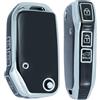 KUNIO Custodia per chiave auto per KIA Ceed Proceed K3 LX Sonet Sportage Sorento Cerato Forte Custodia Chiave in TPU Custodia Chiave Chiave Chiave Pieghevole 3 Tasti B Nero