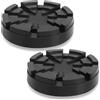 DELAESI 2 Pezzi Tampone in Gomma per Cric 125 mm Universale Car Jack Gomma Pad Sollevatore Auto Ponte con Scanalatura Tampone Universale per Cric e Piattaforme Elevatrici