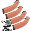 Generic Copri maniglia per passeggino in pelle PU, rimovibile con cerniera e protezione lavabile per manubrio del passeggino, elastico, antiscivolo, comodo, accessorio per carrozzina per bambini