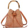 SUKUTU Borse di paglia estive Tote Bag Crossbody Bag Tessitura Donne Coulisse Borse Secchiello
